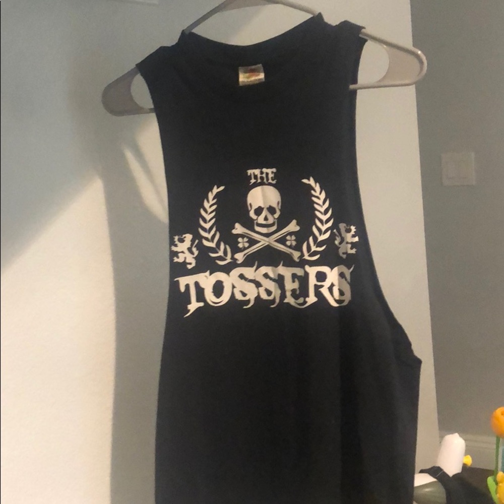 Sleeveless punk rock T-shirt